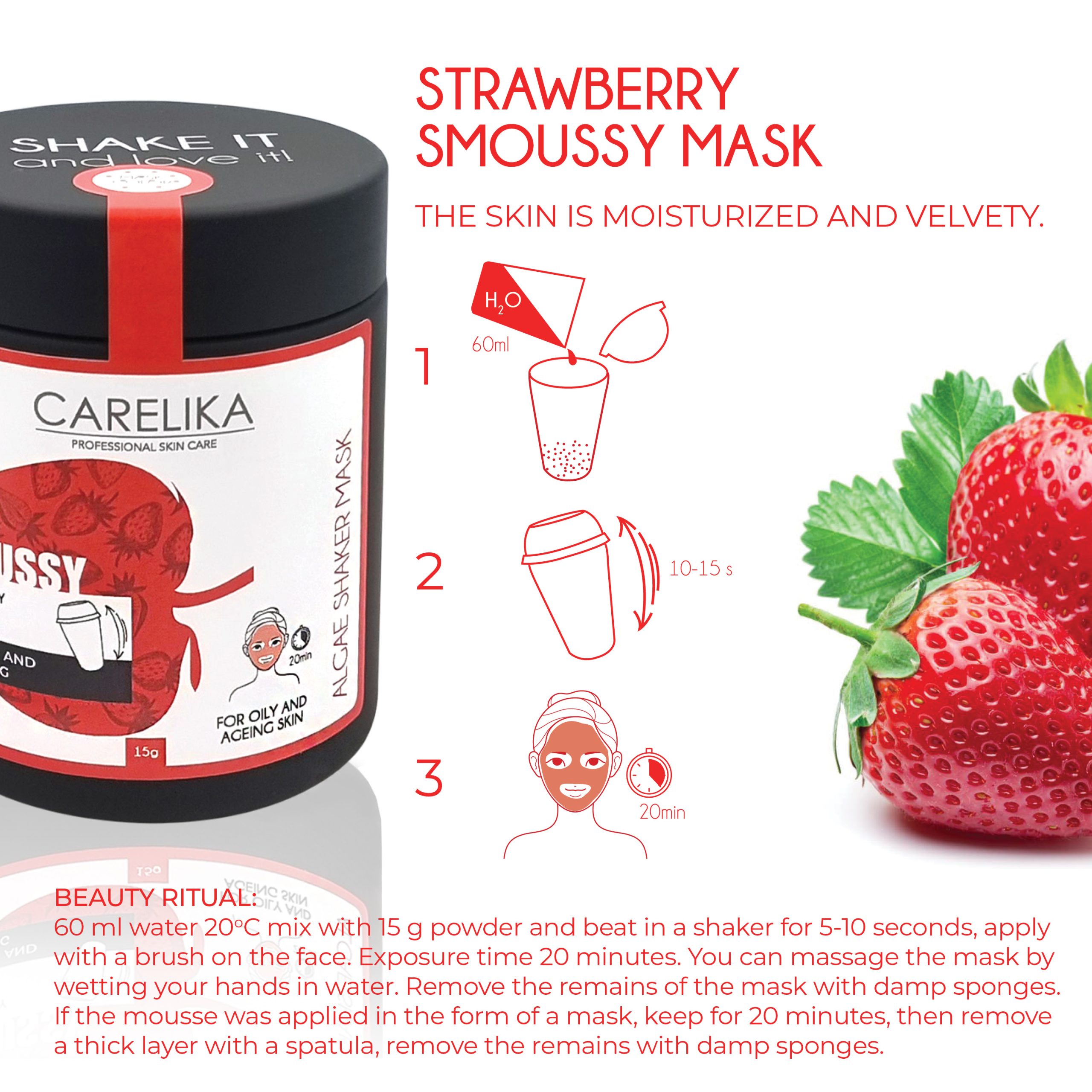 Carelika Algae Peel Off Mask Pomegranate - Afbeelding 2