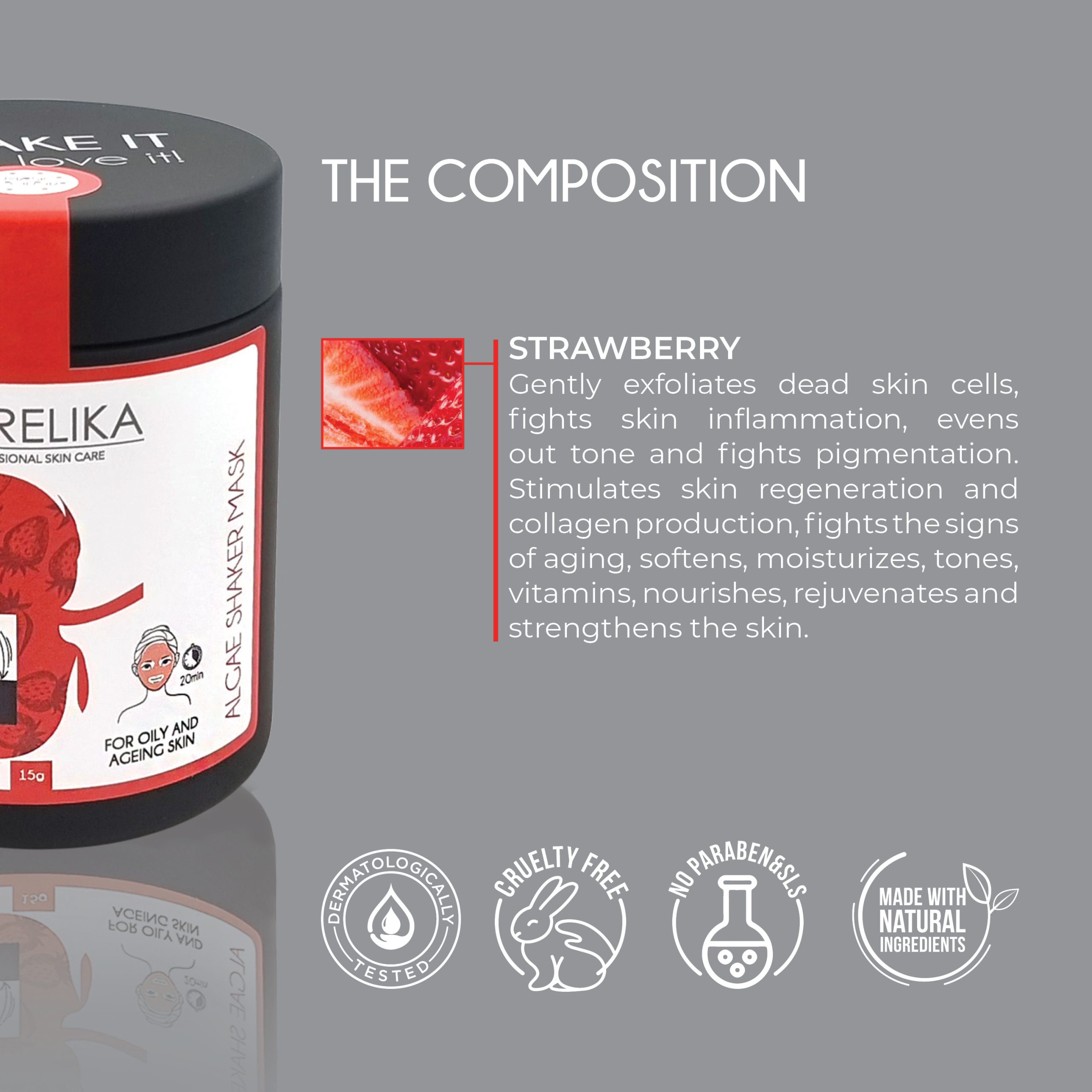 Carelika Algae Peel Off Mask Pomegranate - Afbeelding 3